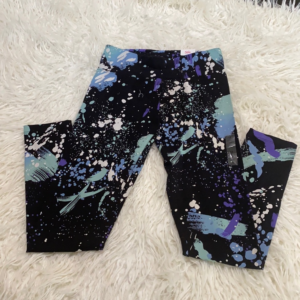 NWT Justice girls full length leggings-size 12